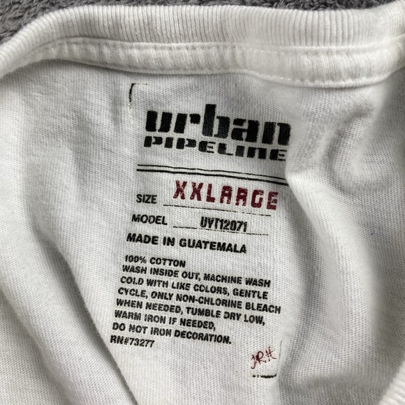 Urban Pipeline T-shirt Mens XXL White Short Sleeve West Coast Radio 100% Cotton - Picture 10 of 14